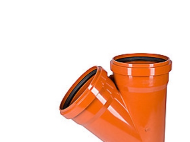 PVC-grenrør 45 gr. 250x250mm - med kort indstiksmf. Ostendorf