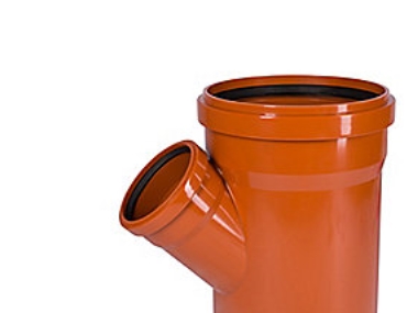 PVC-grenrør 45 gr. 315x160mm - med kort indstiksmf. Ostendorf