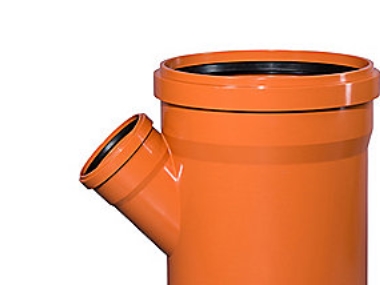 PVC-grenrør 45 gr. 400x160mm - med kort indstiksmf. Ostendorf