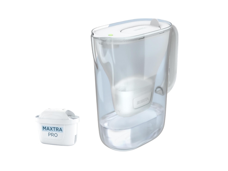 Brita Style Essential, Wasserfilterkanne, 2,4 L, Transparent, Weiß