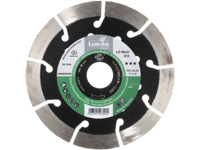 Lukas-Erzett A344031151213083 Diamantld Multi S13 115 Diamantskæreskive 1 Stk