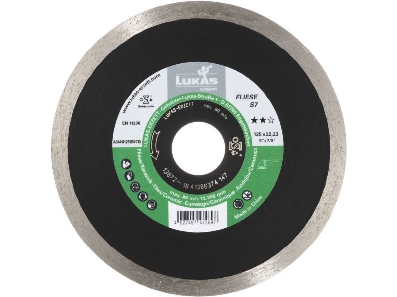 Lukas-Erzett A344112301107013 Diamantfliese S7 230 Diamantscheibe (1 Stk.)