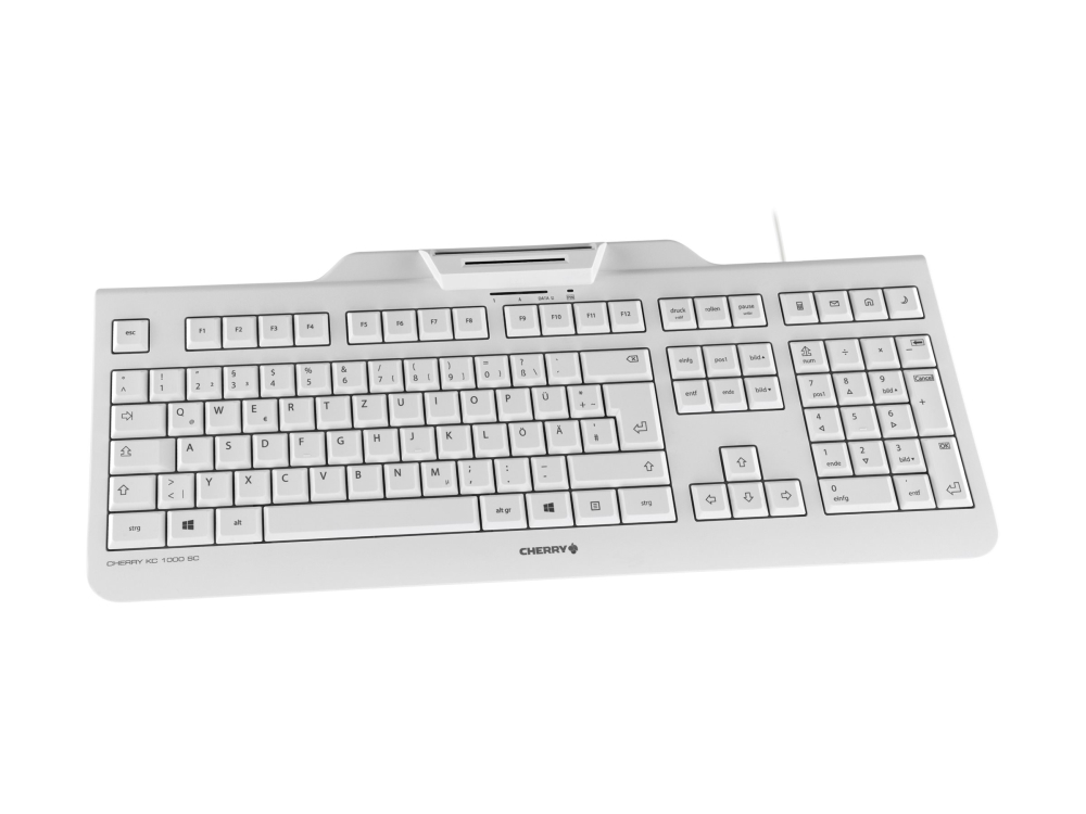 Cherry Kc 1000 Sc, Volle Größe (100%), Kabelgebunden, Usb, Grau