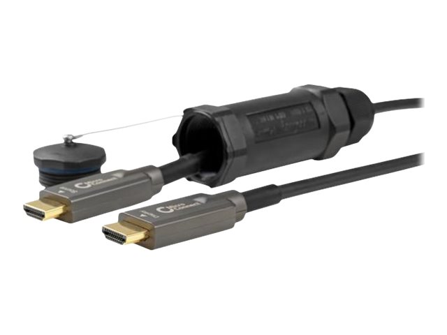 Microconnect Premium - Hdmi-Kabel - Hdmi Han Beskyttende Hætte Til Hdmi Han Beskyttende Hætte - 50 M - Hybrid Kobber/Fibertoptik - Sort - 1080P Suppo