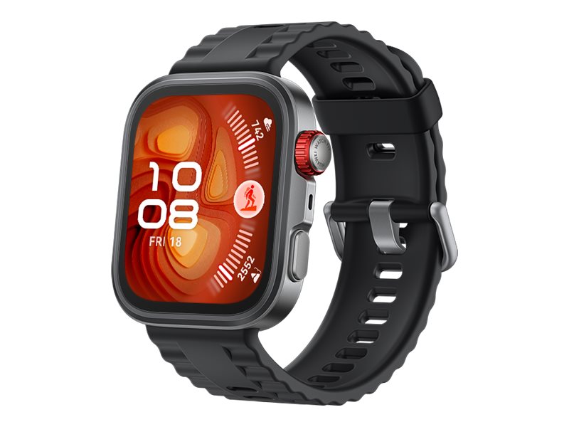 Huawei Watch Fit 4 - Aluminiumslegering - Smart Ur Med Rem - Fluoroelastomer - Sort - Håndledsstørrelse: 130-210 Mm - Display 1.82" - Bluetooth - 27