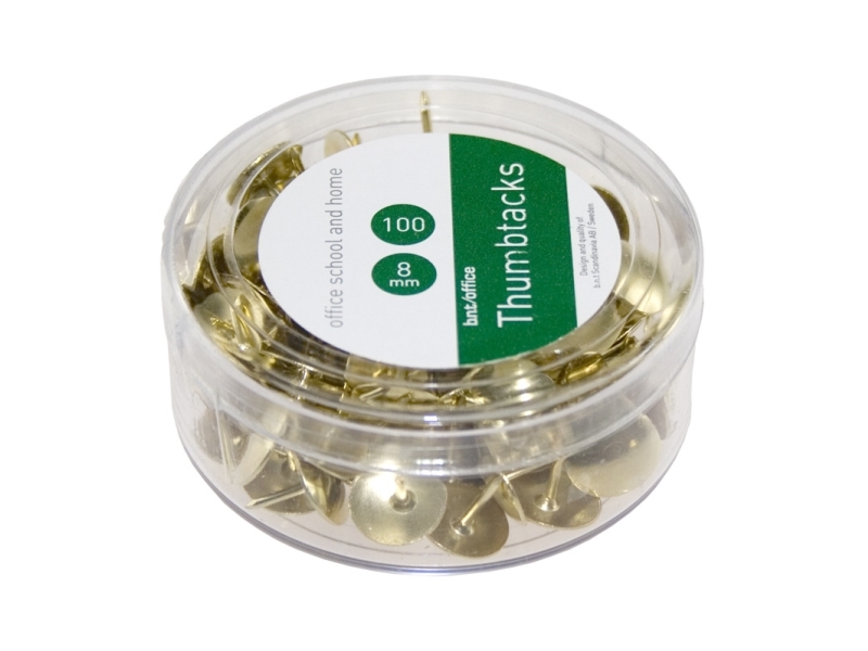 Tegnestifter messing bnt/Office 100stk/pak | Kontorsmaterial - Kontorstillbehör - Övriga | GameStuff