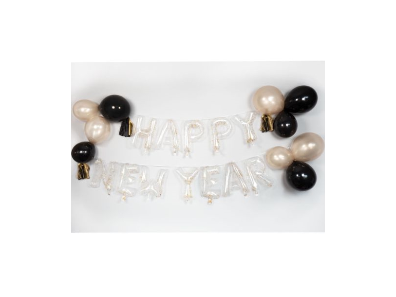 Happy New Year Ballon Sæt