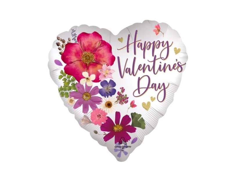 Happy Valentines Hjerte Folieballon