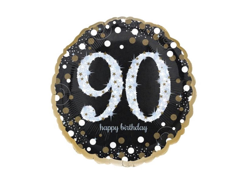 Folienballon 90 Jahre Sparkling