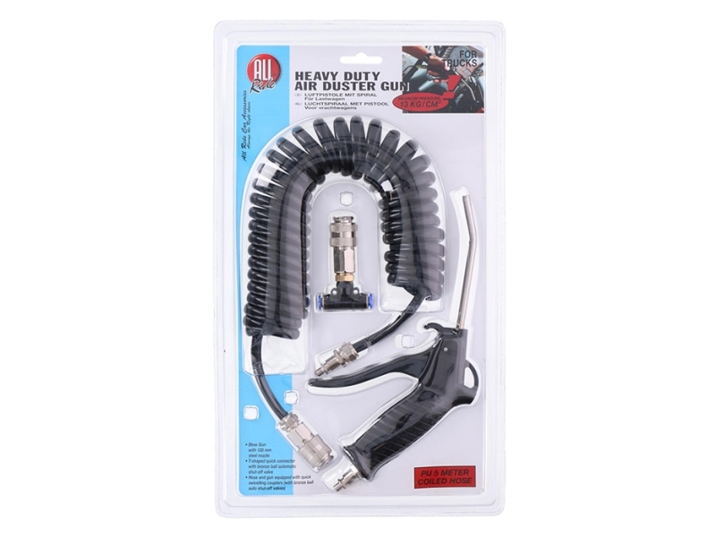 Allride-ilmapistoolisarja, kierukkaletku, raskas, musta,