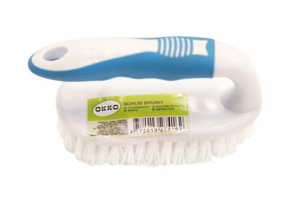 Bath Scrub Brush With Ergonomic Handle,19700, Okko