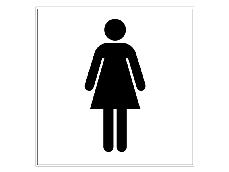 STICKER TOILET FOR WOMEN 70x120 mm | Datortillbehör - Övriga datortillbehör - Övriga tillbehör | GameStuff