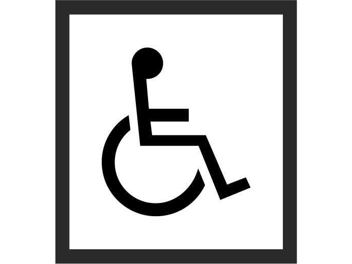 Nenurodyta_V Sticker Wc For The Disabled 130X130mm | Datortillbehör - Övriga datortillbehör - Övriga tillbehör | GameStuff
