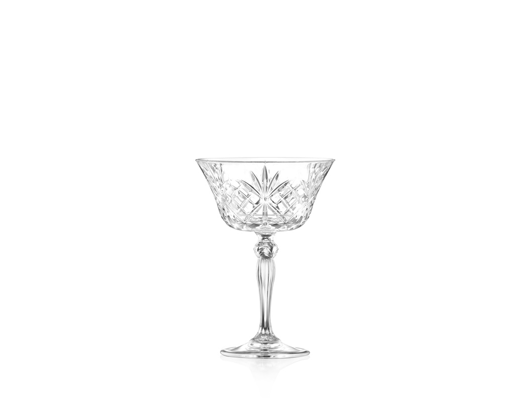 Crystal Champagne Glasses Rcr Melodia, 260 Ml, 6 Pcs.