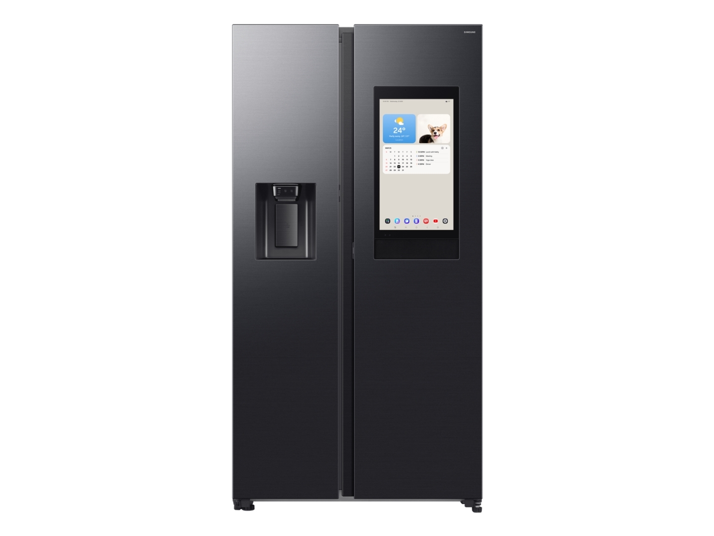 Samsung Series 9 RS90F67BEF, Fristående, Amerikansk dörr, Svart, 2 dörr/dörrar, Premium Black Steel, 36/64