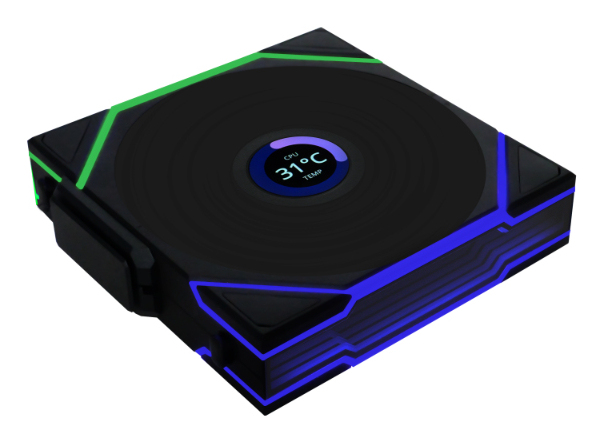 Lian Li Uni Fan TL WIRELESS LCD 140 REVERSE BLADE, Fan, 14 cm, Svart | Datorkomponenter - Kylning & moddning - Chassi fläktar | GameStuff