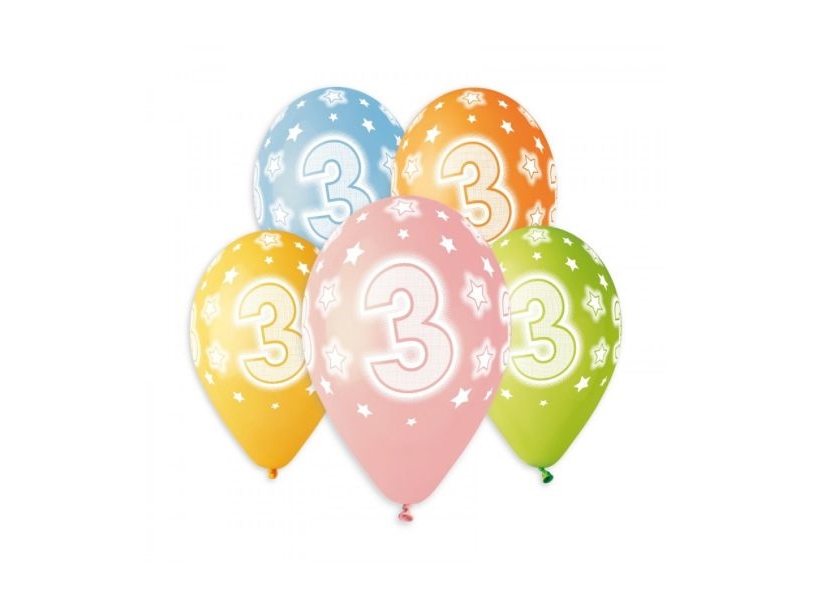 Balloner 3 År, 5 Stk