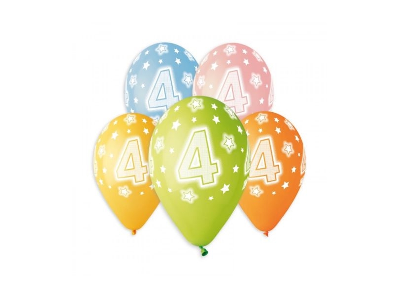 Balloner 4 År, 5 Stk