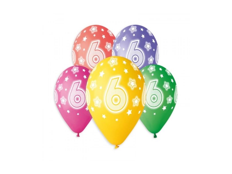 Balloner 6 År, 5 Stk