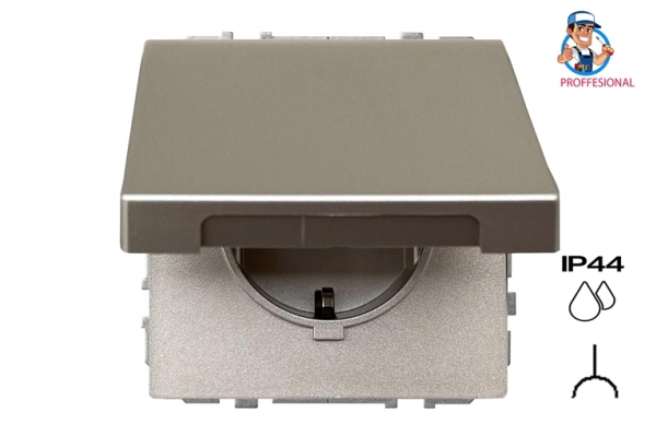 Liregus Steckdose Ikl16-208-01.M/Ch Modern Ch