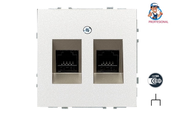 Liregus Computer-Steckdose Ikl-002-01.M/Ch 2Pl