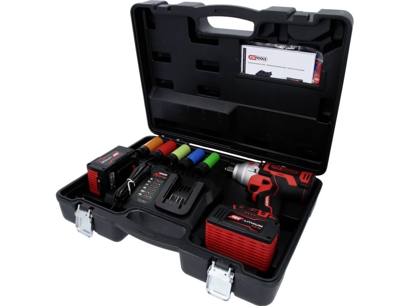 Ks Tools 515.6100 Slagnøgle 690 Nm 18 V Antal Batterier, Der Følger Med 2 4 Ah Litium