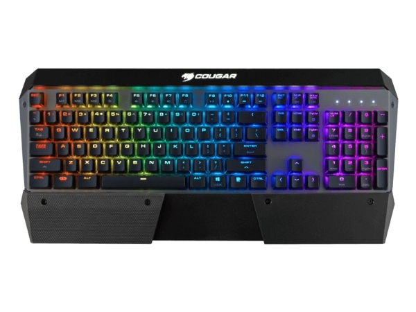 Cougar Gaming Tastatur Attack X3 Rgb, Mechanisch, Cherry Mx Silber, Kabelgebunden, Usb, Mechanischer Switch, Qwerty, Rgb-Led, Schwarz