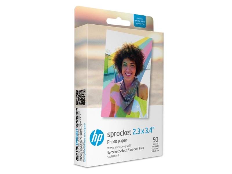 Hp Sprocket 2.3" X 3.4" Premium Zink, Glans, 2.3X3.4", 50 Ark, - Hp Sprocket Select - Hp Sprocket Plus Printer