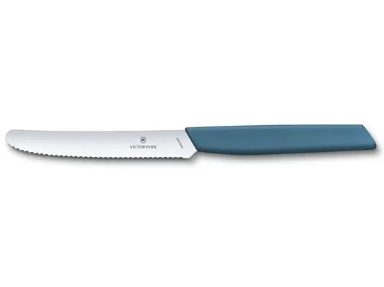 Victorinox 6.9006.11W2, Bordskniv, Enstyckeskonstruktion, 11 cm, Rostfritt stål, Rostfritt stål, Blå | Köksutrustning - Knivar och brynstål - Tomatknivar | GameStuff