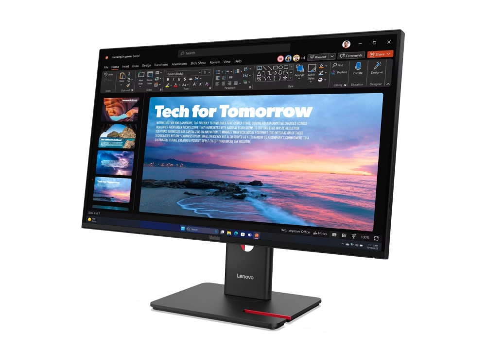Lenovo ThinkVision T27qd-40 - LED-skärm - 27 - 2560 x 1440 QHD @ 120 Hz - IPS - 350 cd/m² - 1500:1 - HDR10 - 4 ms - HDMI, DisplayPort, USB-C - eclipse black | Datorer & Surfplattor - Datorer - tillbehör - Bildskärmar | GameStuff