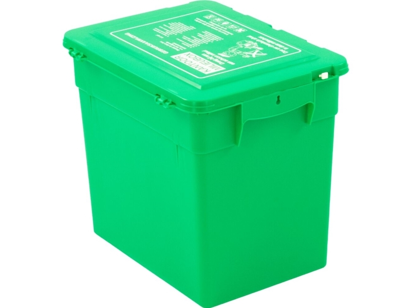 Abfallbehälter, V-Teil, Grün, Kunststoff, 30 L