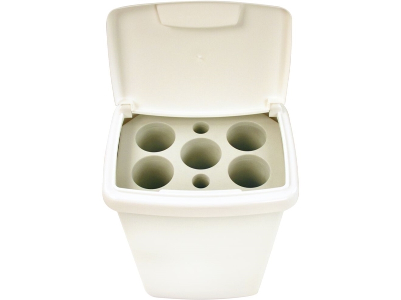 Affaldsspand, V-Part, Hvid, Plast, 7-Rums, 50 L, Indsats I Plast