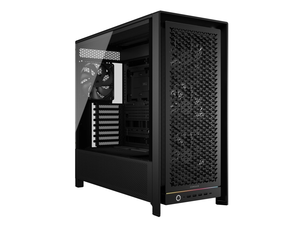 Corsair Frame 5000D Rs, Midi Tower, Pc, Schwarz, Atx, Eatx, Micro Atx, Mini-Itx, Kunststoff, Stahl, Gehärtetes Glas, Gaming