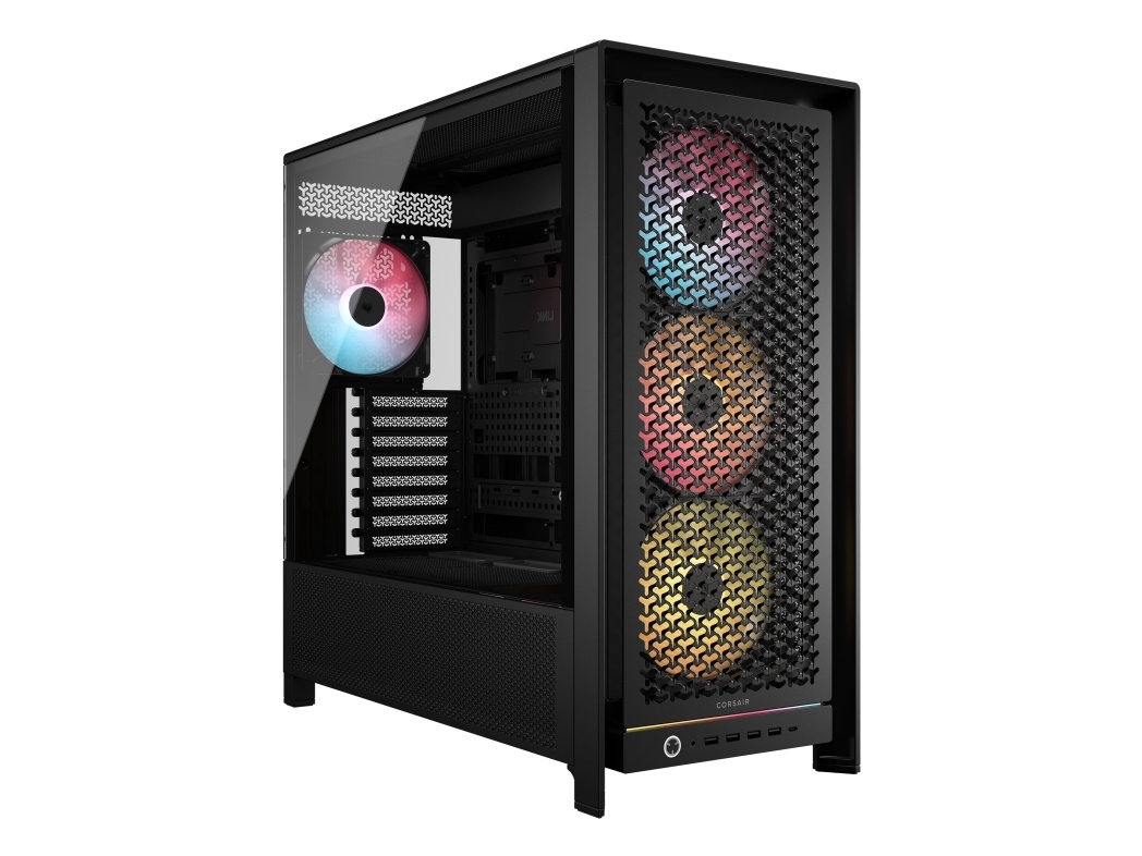 Corsair Frame 5000D Rs Argb, Midi Tower, Pc, Schwarz, Atx, Eatx, Micro Atx, Mini-Itx, Kunststoff, Stahl, Gehärtetes Glas, Gaming