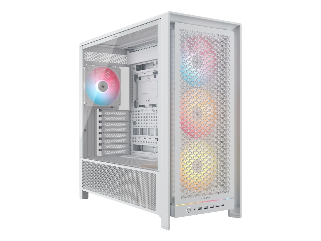 Corsair Frame 5000D Rs Argb, Midi Tower, Pc, Weiß, Atx, Eatx, Micro Atx, Mini-Itx, Kunststoff, Stahl, Gehärtetes Glas, Gaming