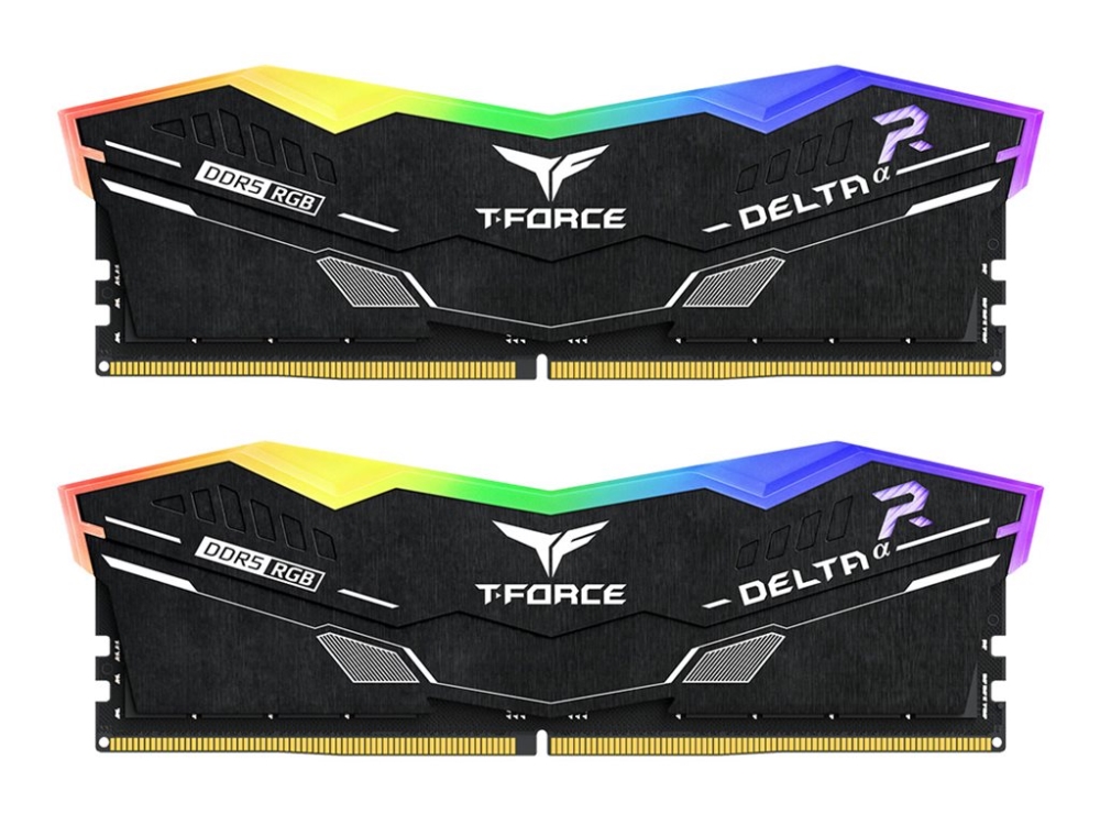 T-Force DELTAa RGB - DDR5 - sæt - 32 GB: 2 x 16 GB - DIMM 288-PIN - 3000 MHz / PC5-48000 - CL30 - 1.35 V - ikke bufferet - on-die ECC - sort