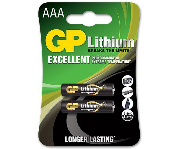 Lithium-Batterie, Aaa (Lr03), Aaa, 1,5V, Gp, Blister, 2Er-Pack