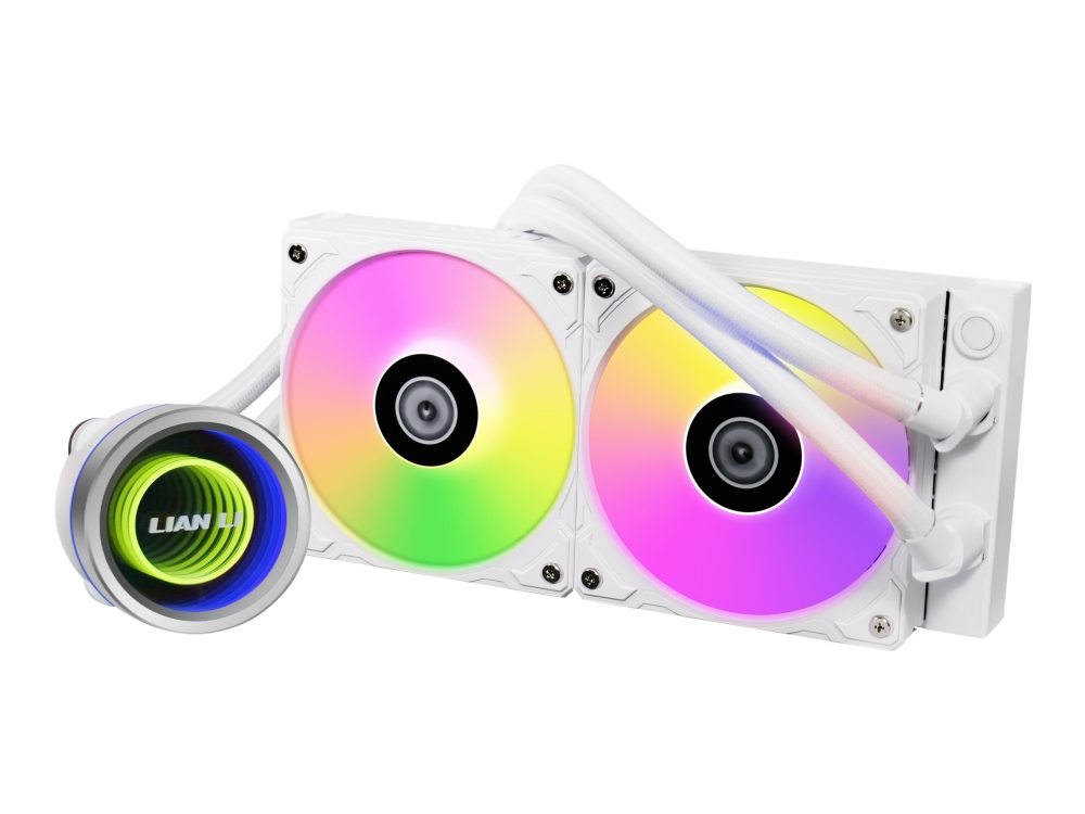 Lian Li Galahad II Trinity - Kylsystem med vätska till processorn - med controller - Elementstorlek: 240 mm - (för: AM4, LGA1200, LGA1700, AM5, LGA115x Socket) - 120 mm - vit | Datorkomponenter - Vattenkylning | GameStuff