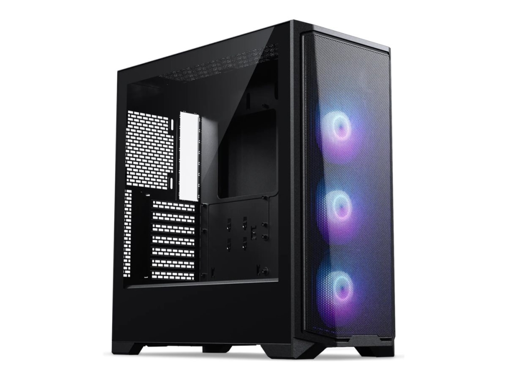 Phanteks Eclipse G370a - Mid-Tower Gaming - Erweitertes Atx - Seitenteil Mit Fenster (Gehärtetes Glas) - Kein Netzteil - Schwarz - Usb/Audio