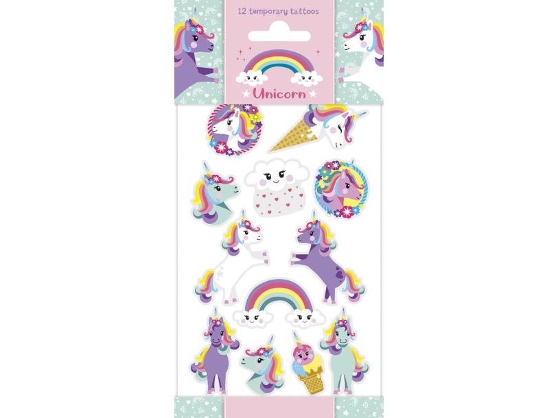 Enhjørning 3 tatoveringer | Leksaker - Rollek - Kostym tillbehör | GameStuff