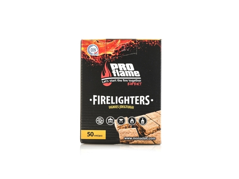 Proflame Lighter Pro Flame Expert Firelighters, 8 Cm X 13 Cm, 50 Pcs