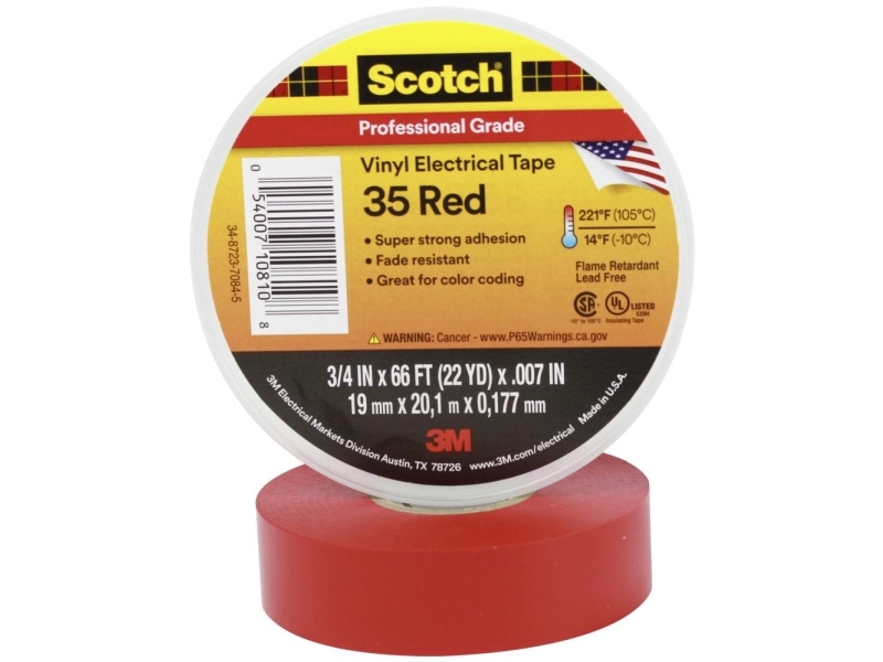 3M Scotch 35 Scotch35-19X20rd Isolierband Scotch 35 Rot (L X B) 20 M X 19 Mm 1 St. (Scotch35-19X20rd)