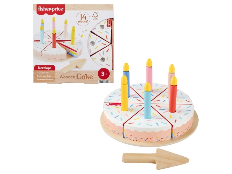 Fisher-Price Wooden Cake, 3 År, Træ, Flerfarvet