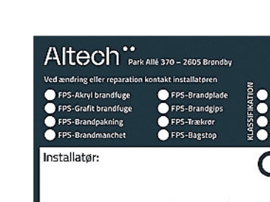 FPS-Brandlabel - 150x110mm i rullar om 50 st. | EL Artiklar - Andra EL - Säkerhetsutrustning | GameStuff
