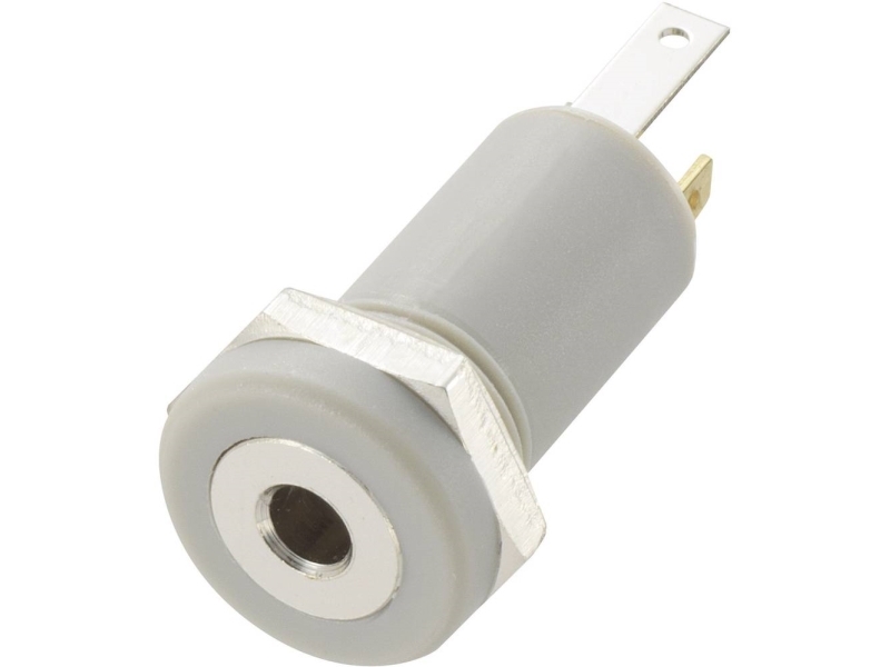 Tru Components 1572253 Klinkenstecker 2,5 Mm Anschluss, Unterputz Senkrecht Polzahl: 4 Stereo Grau 1 Stück