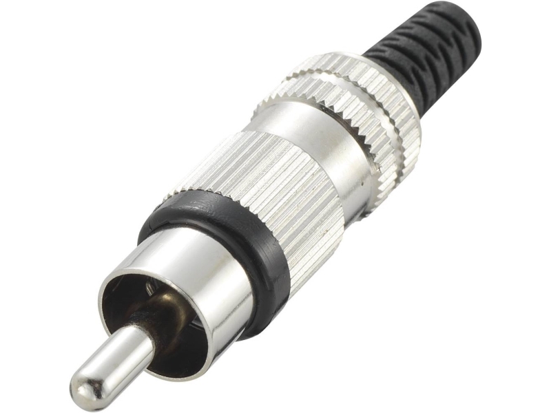 Tru Components 719282 Rca-Stecker Stecker, Gerade Polzahl: 2 Schwarz 1 Stück