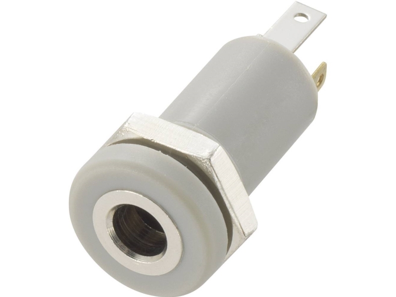 Tru Components 718489 Jack-Stik 3,5 Mm Tilslutning, Indbygning Lodret Poltal: 4 Stereo Sølv 1 Stk