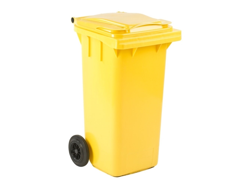 Affaldscontainer, Ese, Gul, Hdpe/Plast, 120 L, Uv-Resistent