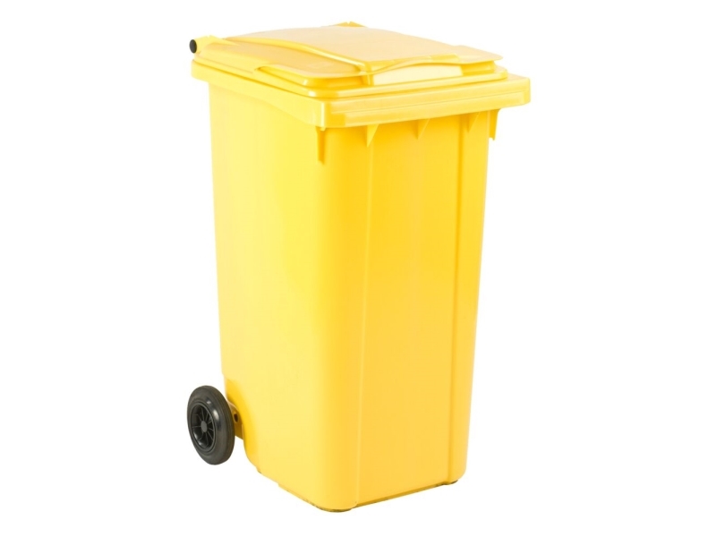 Affaldscontainer, Ese, Gul, Hdpe/Plast, 240 L, Uv-Resistent