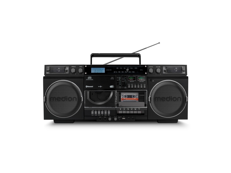 Medion LIFE® P66538 Retro-Boombox svart | TV, Ljud & Bild - Stereo - Mikro & Mini stereo | GameStuff